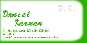 daniel karman business card